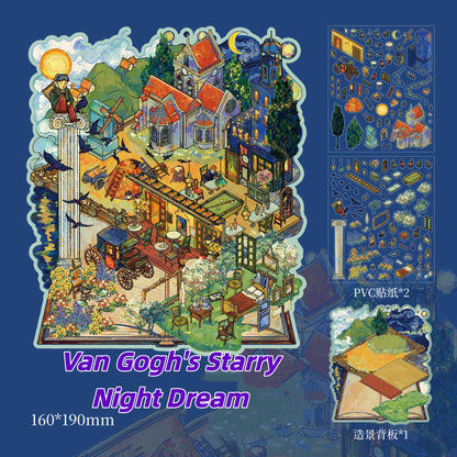 Dream Island Series | Healing Student DIY Journal Scene Sticker Pack # 57