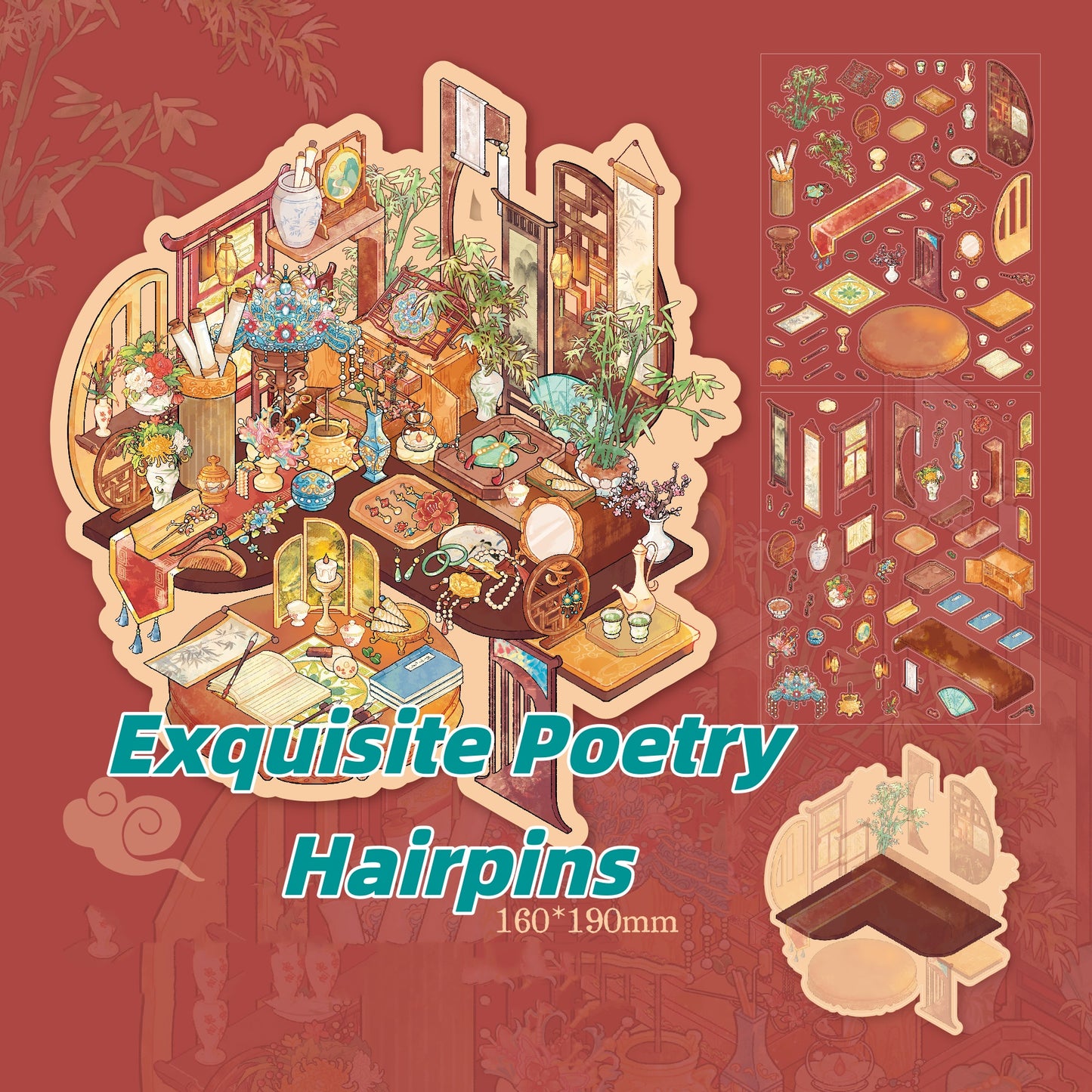 Dream Island Series | Healing Student DIY Journal Scene Sticker Pack # 57