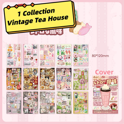 Vintage Flavor House | Retro Japanese INS Student Sticker Book # 61