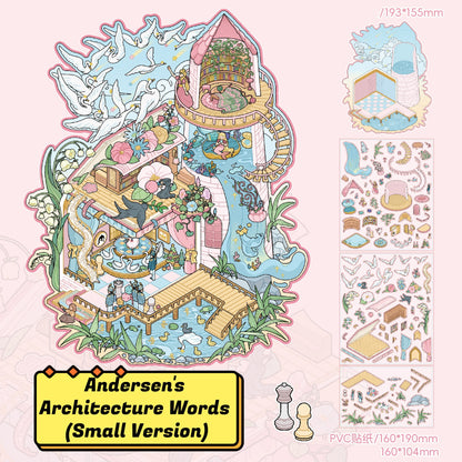 City Travel | Cute Cartoon 3D Mini Scene Stress Relief Scene Stickers # 62