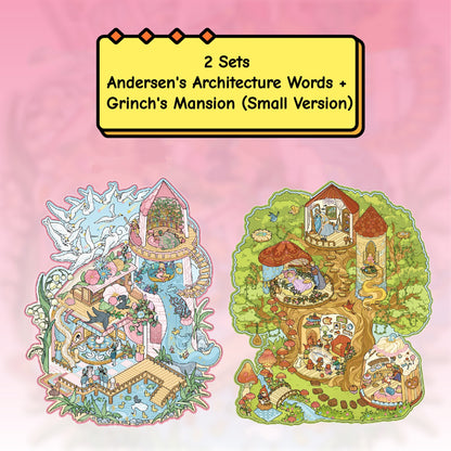 City Travel | Cute Cartoon 3D Mini Scene Stress Relief Scene Stickers # 62