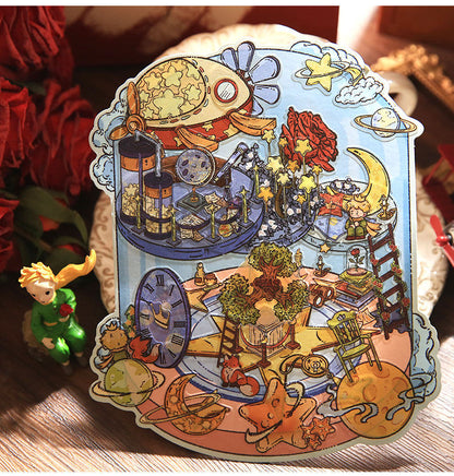 Star Dream Prince Fairy Tale | Student 3D Scene Journal Stickers # 53