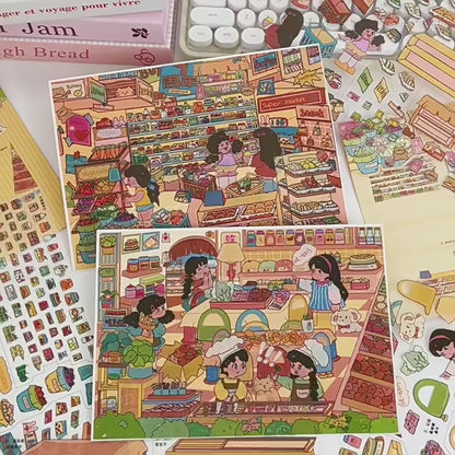 YiLan DIY 3D Scene Stickers 125.0 Special Oil Stocking Series Diorama Stickers #310