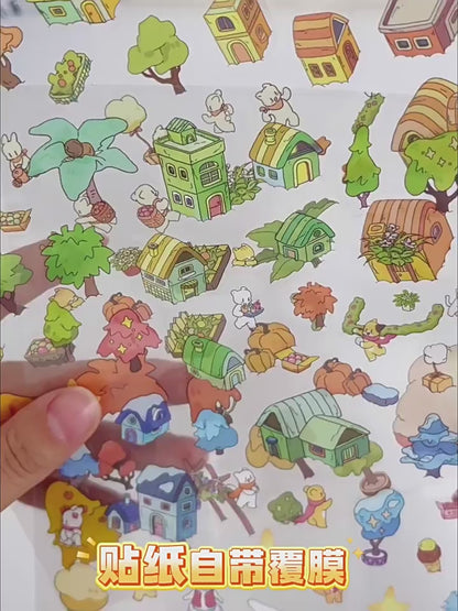 YiLan DIY 3D Scene Stickers37.0 Extra Large Miniature Scene #243