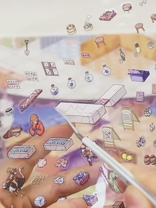 Infeelme's 37th play of landscape stickers in open today, My Cabin Scene Miniature Landscaping Sticker Large#142