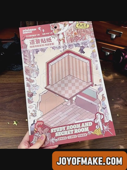 Secret Pavilion Exploration | No Cutting 3D House Mini Scene Stickers # 56