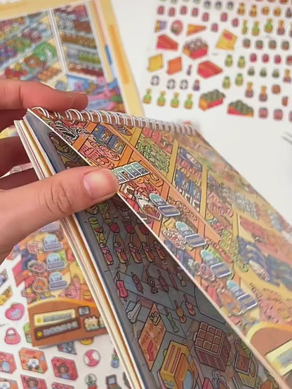 YiLan DIY 3D Scene Stickers The new collection of Stack goods scene #245