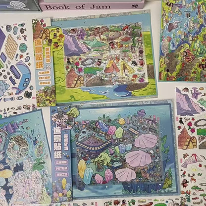 YiLan DIY 3D Scene Stickers 105.0 Primitive Tribe – Special Oil Process – Large Size #325