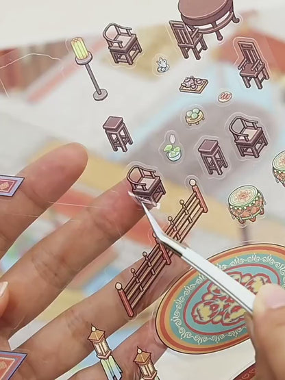 Infeelme's 34th play of DIY 3D Scene Stickers  in open today,34.0 Miniature Scene Stickers, Large Size#113