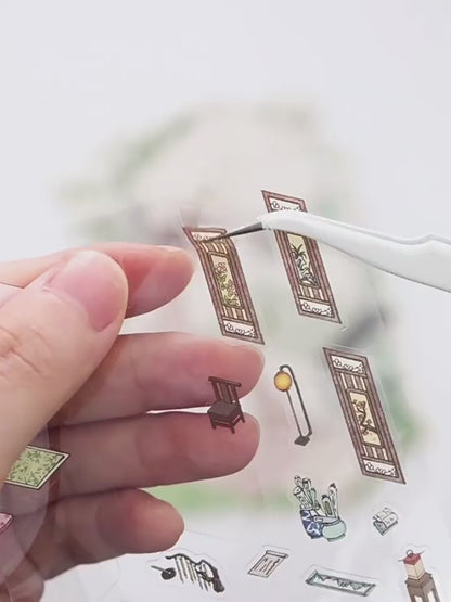 Infeelme's 8th play of DIY 3D Scene Stickers in open today, My Cabin Landscaping Sticker Cute DIY Handmade Miniature Scene Sticker#158