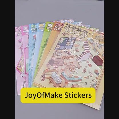 Capybara DIY 3D Scene Stickers cute pet series #259