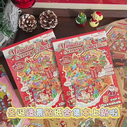 YiLan DIY 3D Scene Stickers Christmas Series Miniature Scene Sticker Collection Book #315