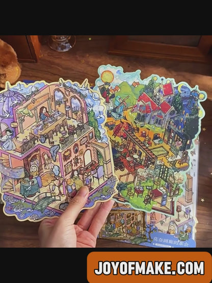 Dream Island Series | Healing Student DIY Journal Scene Sticker Pack # 57