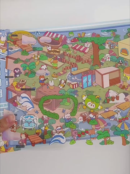 YiLan DIY 3D Scene Stickers 38.0 Cute 3D stereo miniature scene oversized version #221