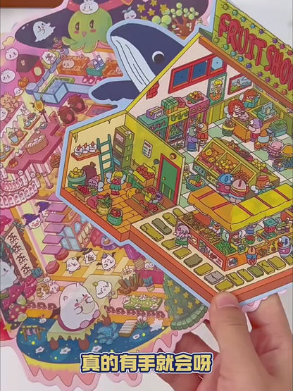 YiLan DIY 3D Scene Stickers 17.0 Large size three-dimensional cabin #219