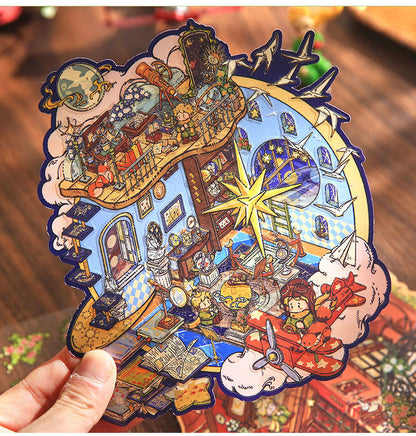 Star Dream Prince Fairy Tale | Student 3D Scene Journal Stickers # 53